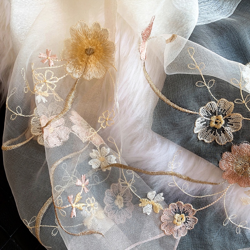 Khăn Choàng Cổ Bằng Len Lụa Thêu Hoa Màu Trơn Kích Thước Lớn 180cm Dành Cho Bạn Nữ