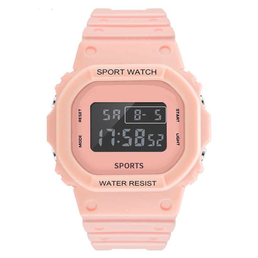 Đồng hồ điện tử nam nữ SPORTS S77 mặt đen cực đẹp, đèn led nhiều màu