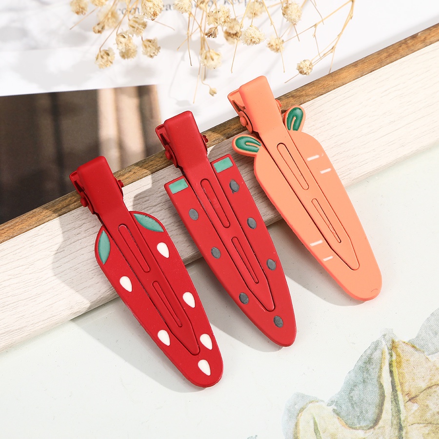 Kẹp tóc họa tiết dâu tây hoạt hình dễ thương dành cho nữ