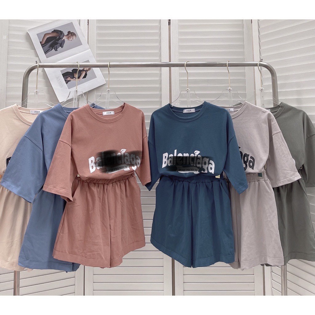 [ Rẻ vô địch ] set bộ đùi chất cotton dáng rộng - balen