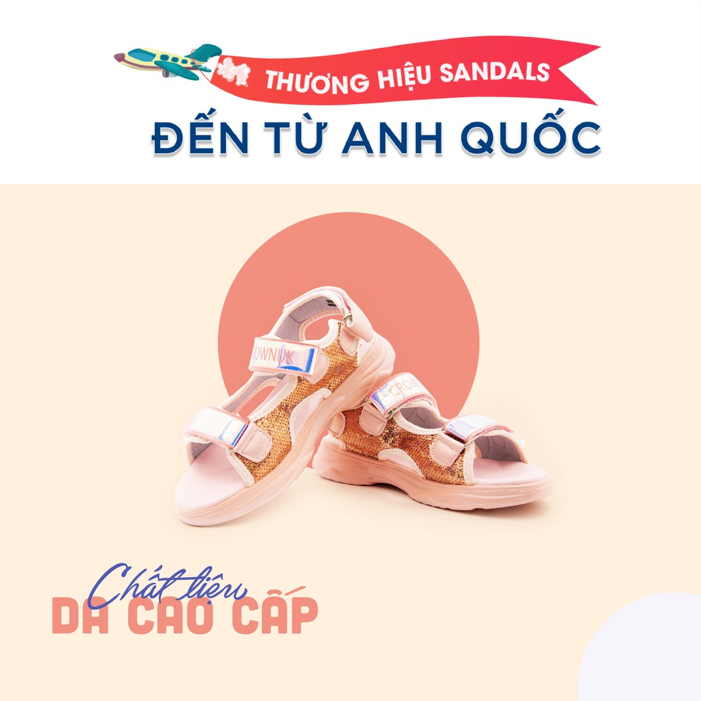 [PHIÊN BẢN CAO CẤP PREMIUM] Sandal Bé Gái Đi Học Chính Hãng Crown Space Cao Cấp CRUK545 Size 28-36