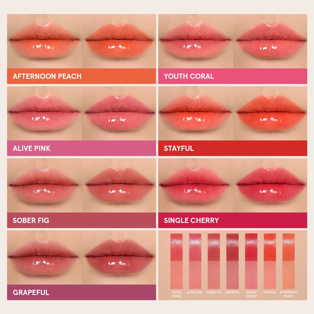 Son kem 3CE sắp lớp siro 3CE Syrup Layering Tint 4.7g | Official Store Lip Make up Cosmetic