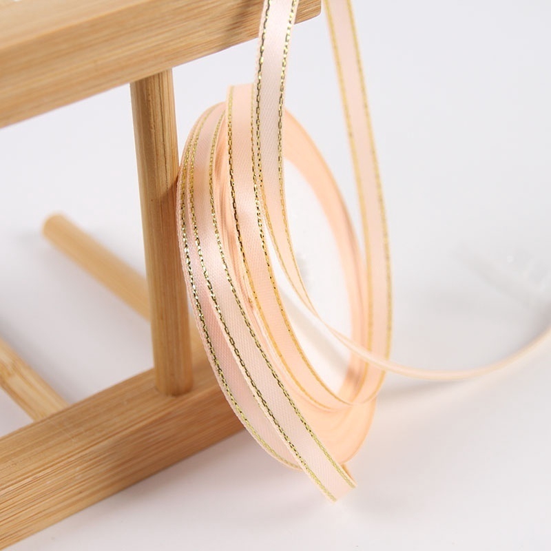 Cuộn Dây Ruy Băng Polyester Hai Mặt 6mm 22m Dùng Gói Quà / Trang Trí Tiệc Cưới Diy