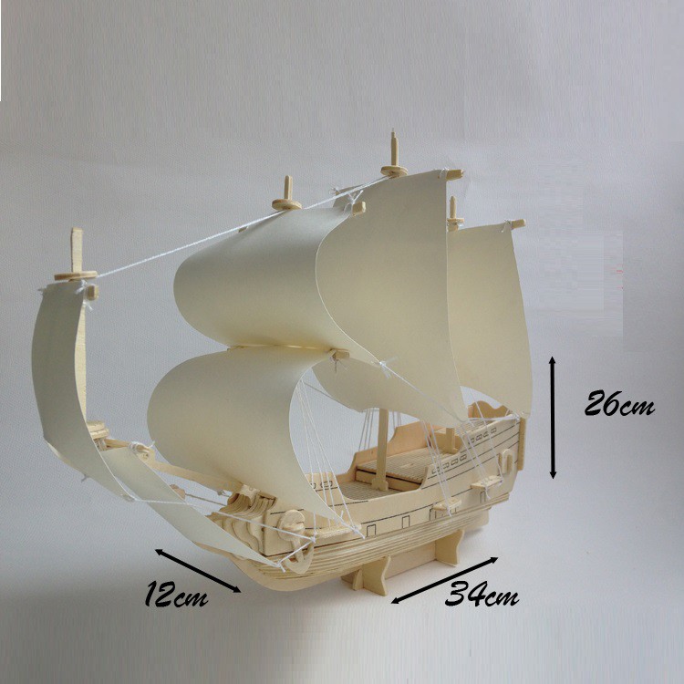 Đồ chơi lắp ráp gỗ 3D Mô hình Thuyền Chiến Falcon