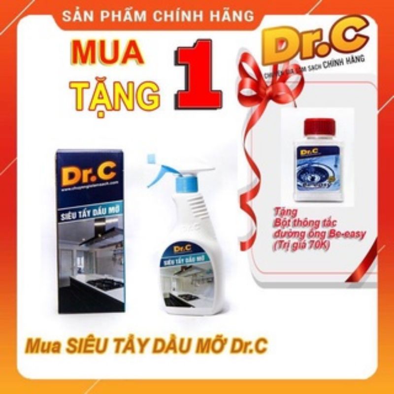 nước dầu mỡ tẩy lưới lọc máy hút mùi tẩy xoong nồi bếp ga DR.C 500ML