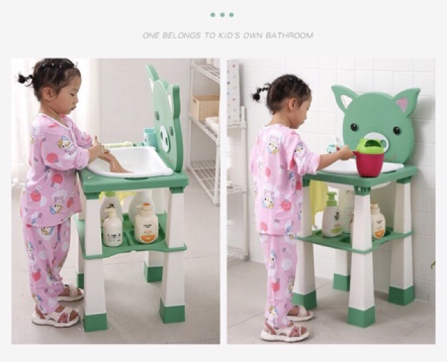 BỒN RỬA MẶT MINI CHO BÉ CÓ VAN VÀ ỐNG XẢ NƯỚC
