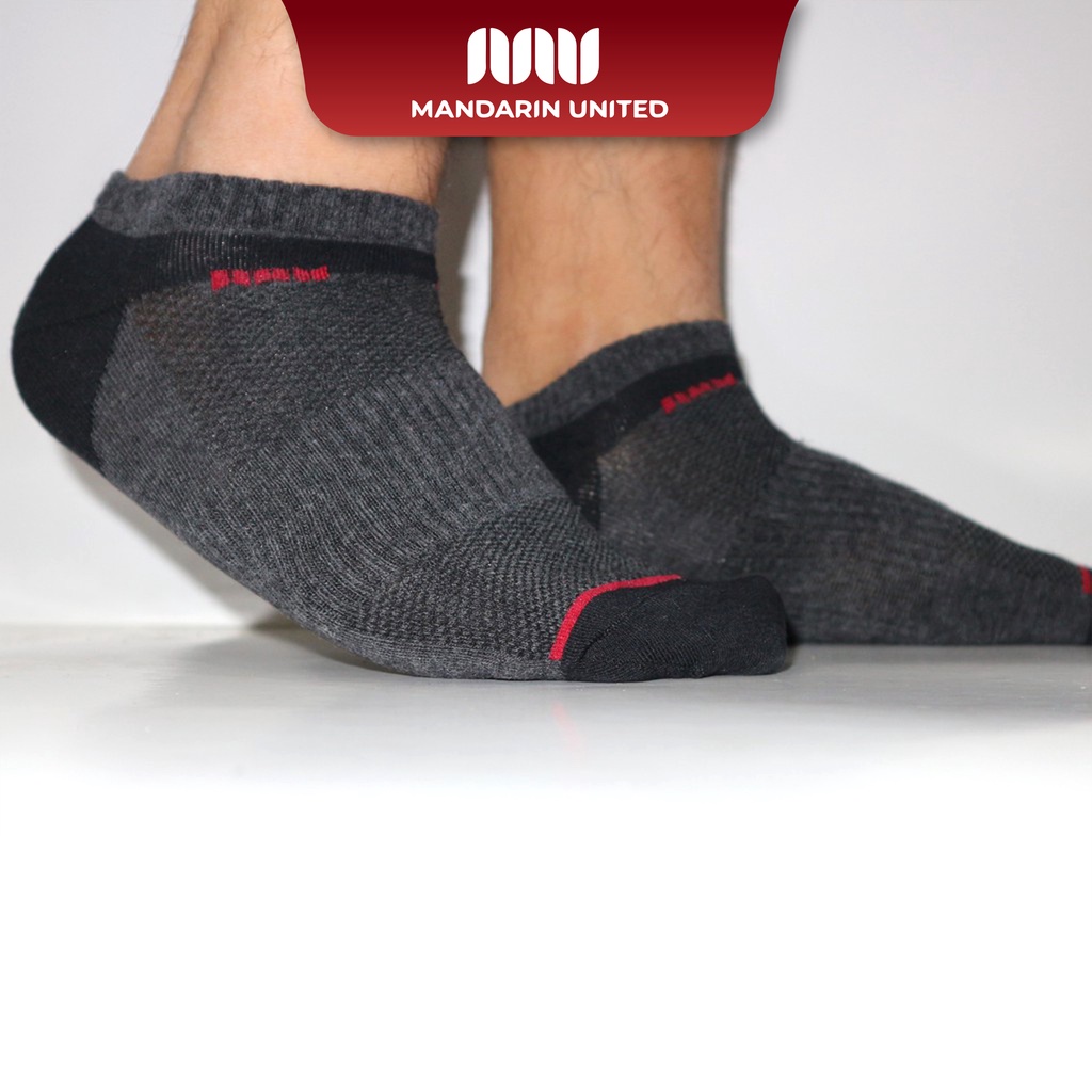 Combo 5 tất nam MANDARIN UNITED cổ ngắn thấm hút cao cấp made in Vietnam - 03304