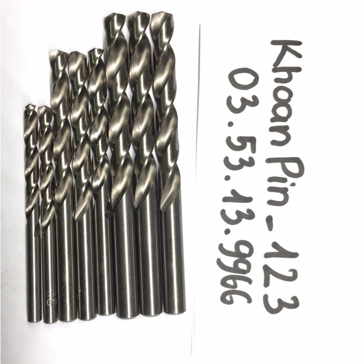 Mũi khoan xoắn bằng thép tốc độ cao cắt nhựa, sắt, nhôm, đồng... 1.5-3-6-8-10mm