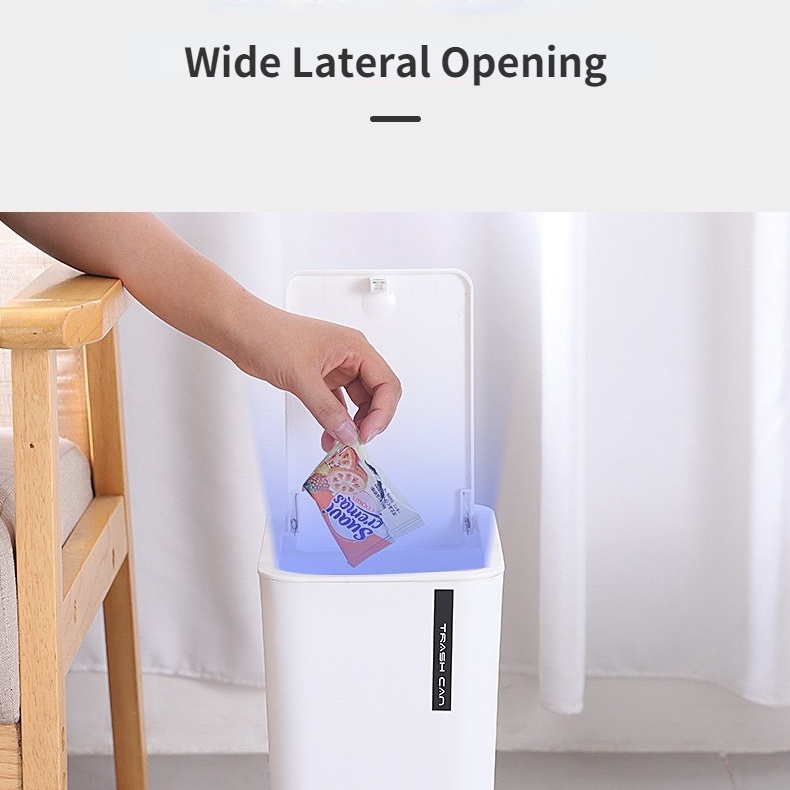 Thùng Rác Tái Chế Hình Vuông Cỡ Lớn Bằng Nhựa Dày Dặn Có Nắp Đậy Tiện Dụng Cho Gia Đình / Văn Phòng
