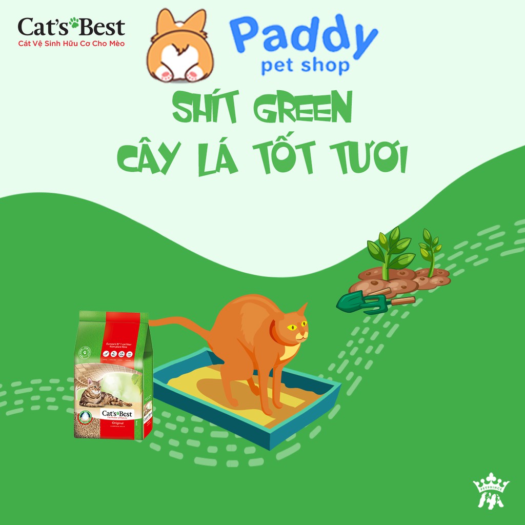 [13kg] Cát Gỗ Hữu Cơ Cho Mèo Siêu Khử Mùi, Vón Cục Cat's Best Original (Nhập khẩu Đức)