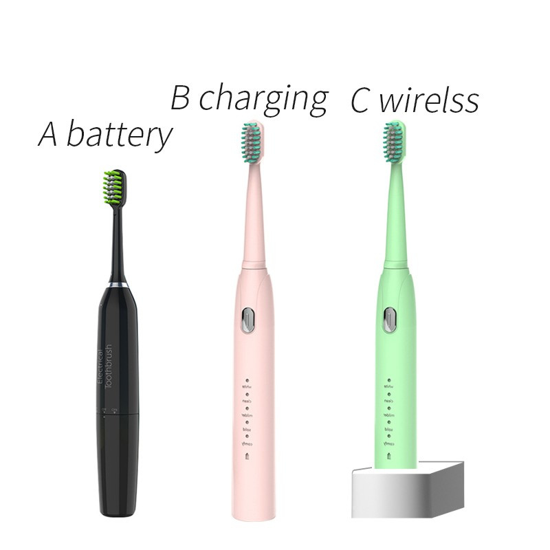 Bàn chải đánh răng điện siêu âm Pffee chống nước IPX7 5 chế độ hỗ trợ sạc không dây