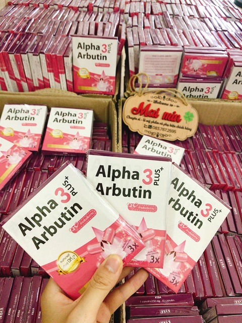 Mẫu mới - Viên kích trắng alpha arbutin 3 plus - hàng Thái Lan chính hãng