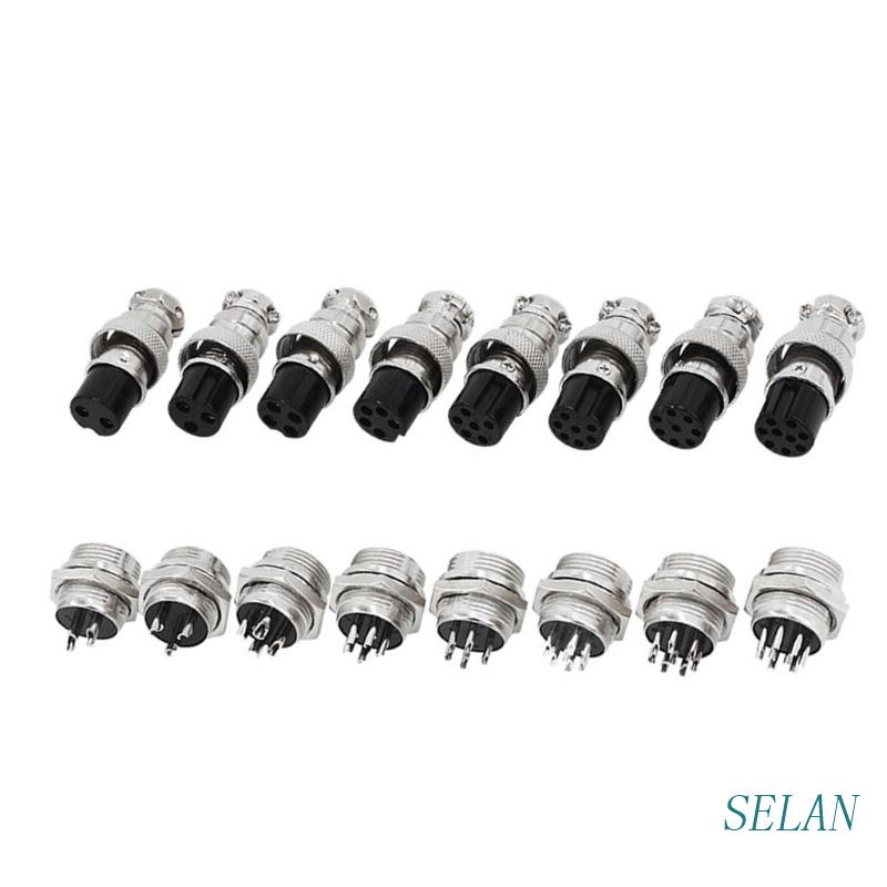 Đầu Nối Dây Dẫn Khí Ga 16mm GX16-2 2~9 Pin