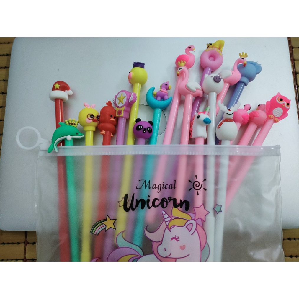 Bút nước mực xanh / đen cute hoạt hình dễ thương mẫu bút ngẫu nhiên
