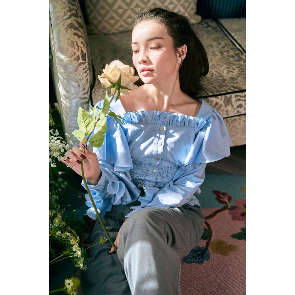 Áo sơmi cách điệu - Jane Cropped Shirt - Achelois