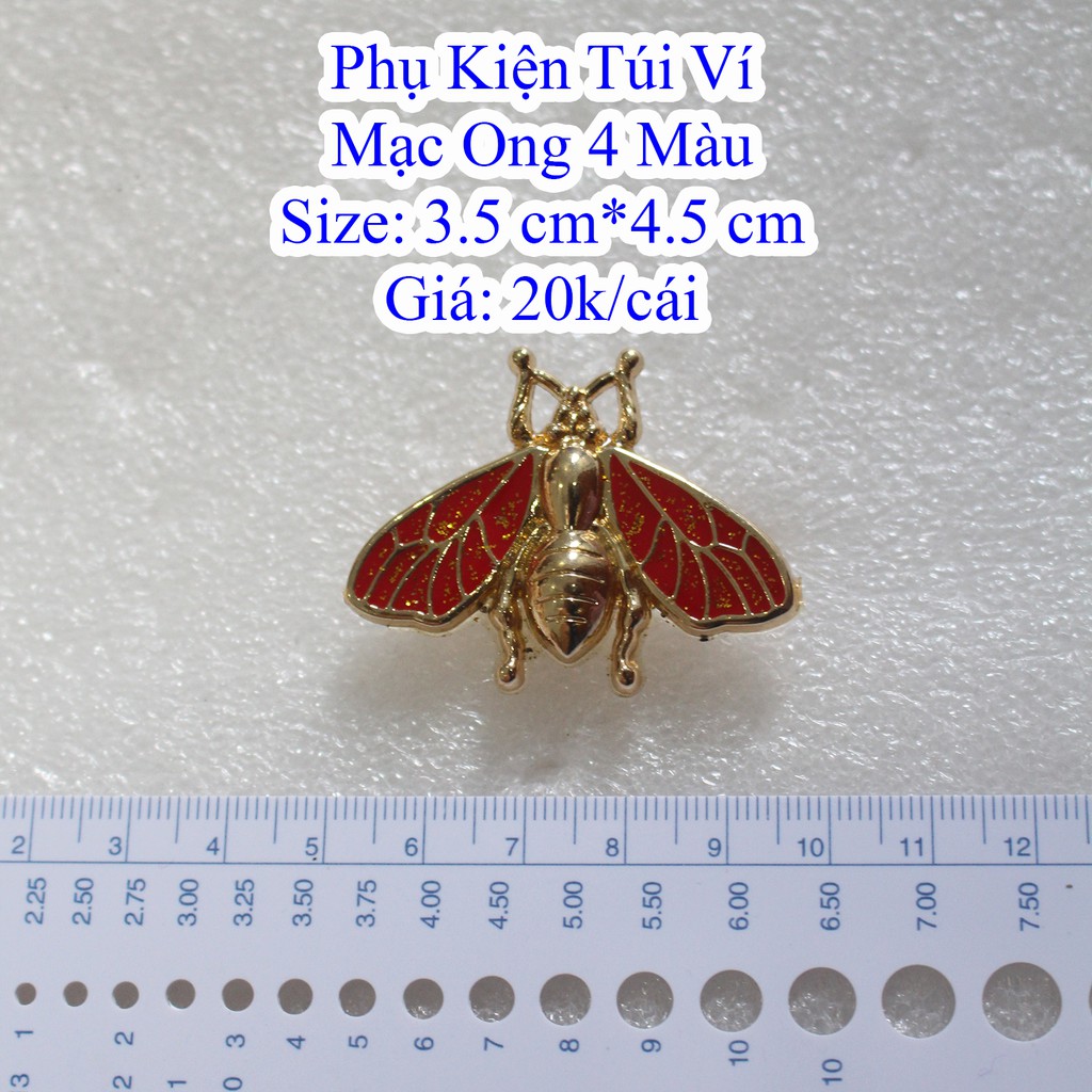 Mạc ong 4 màu / Mạc ong trang trí 3,5cm x 4,5cm
