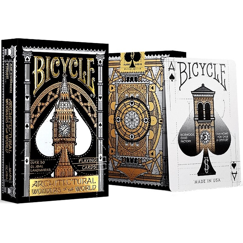 Bicycle Architectural Wonders of the World Playing Cards, Thẻ Sưu Tập USPCC, Trò Chơi Thẻ Ma Thuật, Đạo Cụ Ảo Thuật Cho Nhà Ảo Thuật