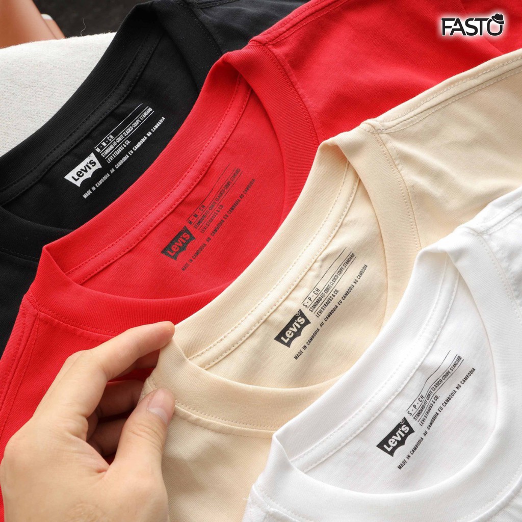 Áo thun nam thêu logo nổi chất 100% cotton cao cấp - Thời trang nam FASTO