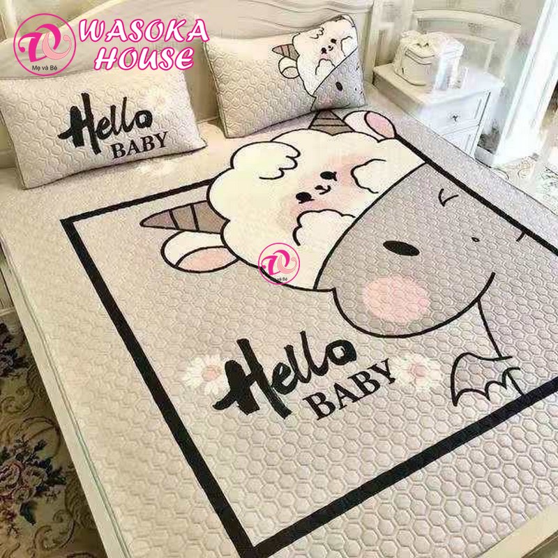 Chiếu điều hòa cao su non 5D mềm mát lạnh, hàng loại 1, nhiều họa tiết sinh động