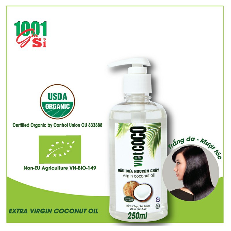 Dầu Dừa 100% Nguyên Chất Vietcoco 250ml