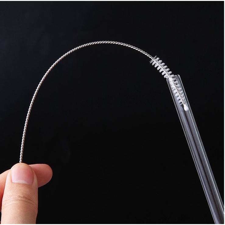 Que Cọ Rửa Ống Hút 17cm Thép Không Gỉ, Que Cọ Rửa Vệ Sinh Ống Hút Cao Cấp