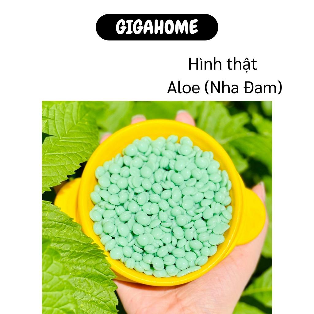 Sáp Màu Wax Lông Cao Cấp Siêu Bám Dính Không Đau Tặng Que Gạt Triệt Lông GIGAHOME Sáp Hard Beans Nhập Khẩu Túi Zip 100g