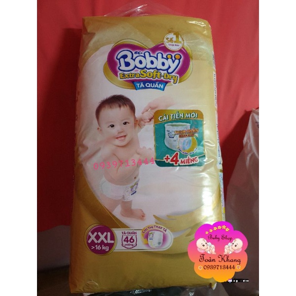 Tã quần/Tã dán cao cấp Bobby Extra Soft Dry L56_XL50_L30