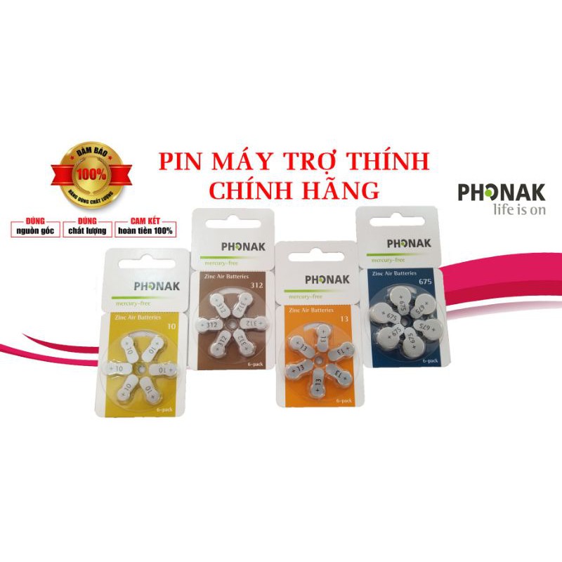 Pin máy trợ thính phonak thụy sỹ