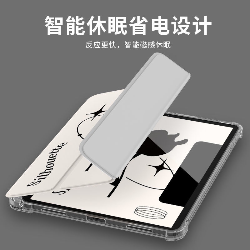 Ốp Máy Tính Bảng Gập Ba Khúc Có Khe Đựng Bút Cho Ipad Air 5 5 / 6 / 7 / 8 / 9th Gen Mini4 / 5 / 6 Air1 / 2 / 3 / 4 / 5 Pro 10.5 '' 11 '' 12.9 '' 2018 2020 2021