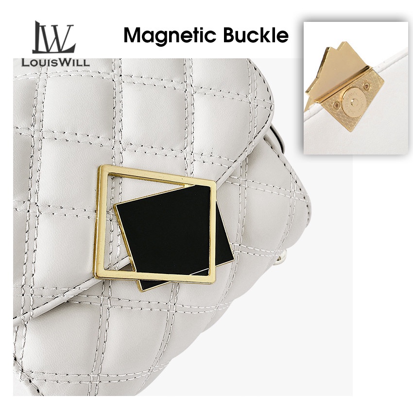 Túi Đeo Chéo LouisWill Sức Chứa Lớn Có Khóa Từ Tính Phong Cách Retro Thời Trang Cho Nữ