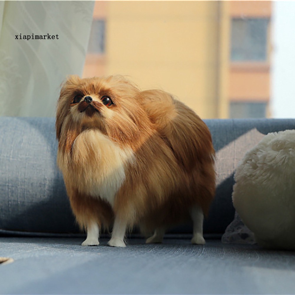 Mô hình chú chó Phốc sóc nhân tạo đáng yêu dùng làm phụ kiện chụp ảnh và trang trí tiện dụng