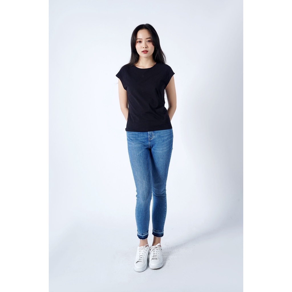 Áo Thun Nữ Tay Con Trơn Form Regular - Routine 10S21TSHW005