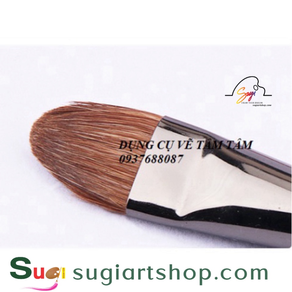 Cọ oval thân cam bán lẻ theo size [ Sugi Art Shop ]