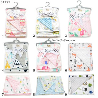 Chăn/ Mền cho bé sơ sinh xuất khẩu xịn đẹp size lớn, nhiều mẫu.