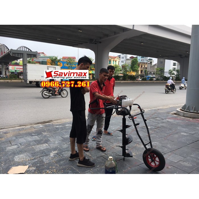 Địa chỉ bán máy khoan đất, máy đào hố đất trồng cây khung bánh xe đẩy