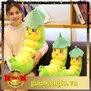 Gấu bông to Con Sâu 🛡𝑯𝒂̀𝒏𝒈 𝑪𝒂𝒐 𝑪𝒂̂́𝒑🛡, gối ôm hình thú nhồi bông Con Sâu siêu cute, gối ôm cho bé 1m2/70cm