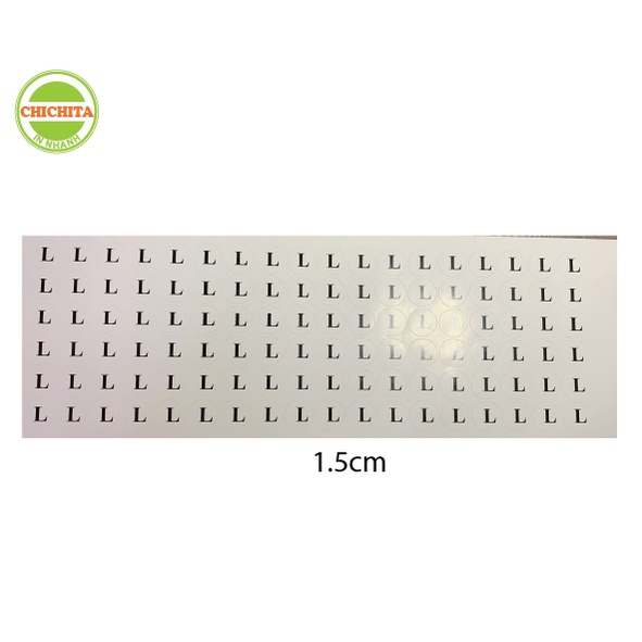 [Giá Tại Xưởng] [Hàng có sẵn] 100 tem dán size quần áo 1.5cm giá rẻ