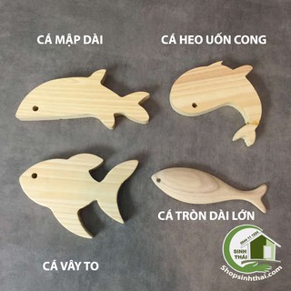 Cá gỗ - gỗ thông tự nhiên - chọn cá