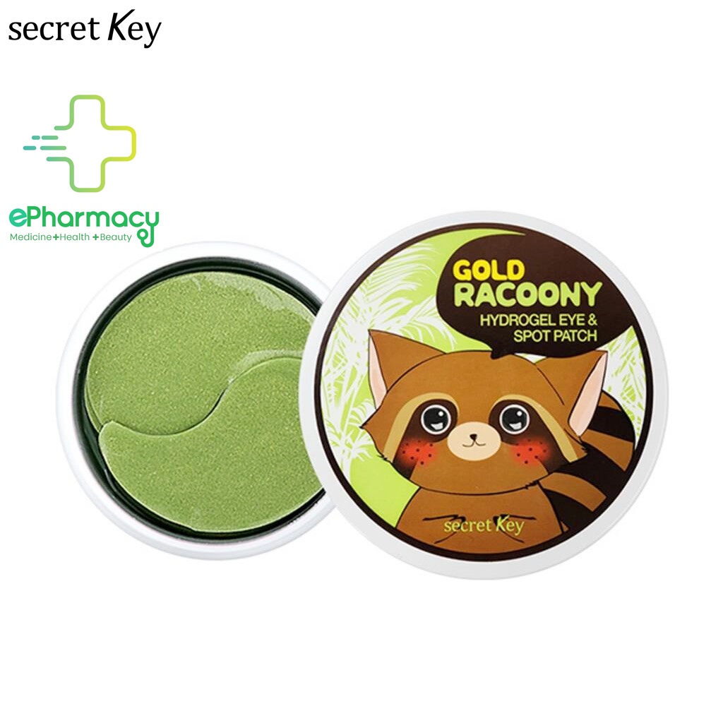 Mask Mắt Secret Key Marine Racoony Hydrogel Eye & Multi Patch giảm thâm mắt & nếp nhăn (60 miếng)