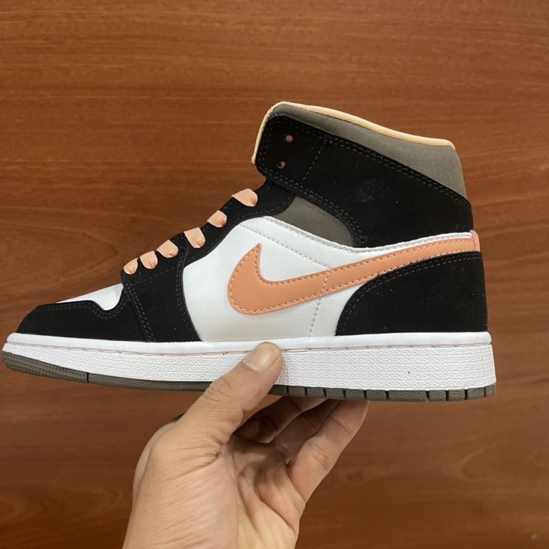 [ Bản Cao Cấp ] Giày thể thao sneaker jordan 1 mid Peach Mochaa - Fullbox kèm dây phụ