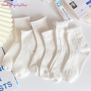 Tất lolita trắng cổ cao và cổ thấp cho nữ cao cấp phong cách tiểu thư bèo nhún*đọc mô tả TC01