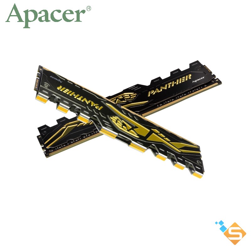 RAM PC DDR4 Apacer PANTHER 16GB 8GB Bus 3200MHz 2666MHz OC Golden w/HS Tản Nhiệt - Bảo Hành Chính Hãng 3 Năm