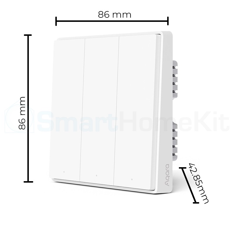 Công tắc Aqara D1 thông minh - có dây âm tường, bản 1,2,3 nút nhấn 86x86 - BH 1 Năm