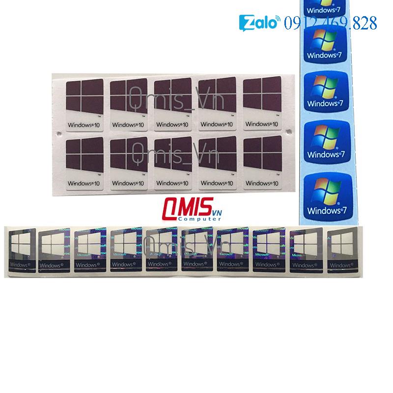 1 CÁI TEM LOGO WINDOWS 7 WINDOWS 10 PRO 7 màu - DÁN MÁY TÍNH PC LAPTOP - STICKER
