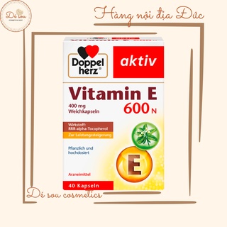 Viên uống vitamin E DOPPELHERZ Aktiv 600N