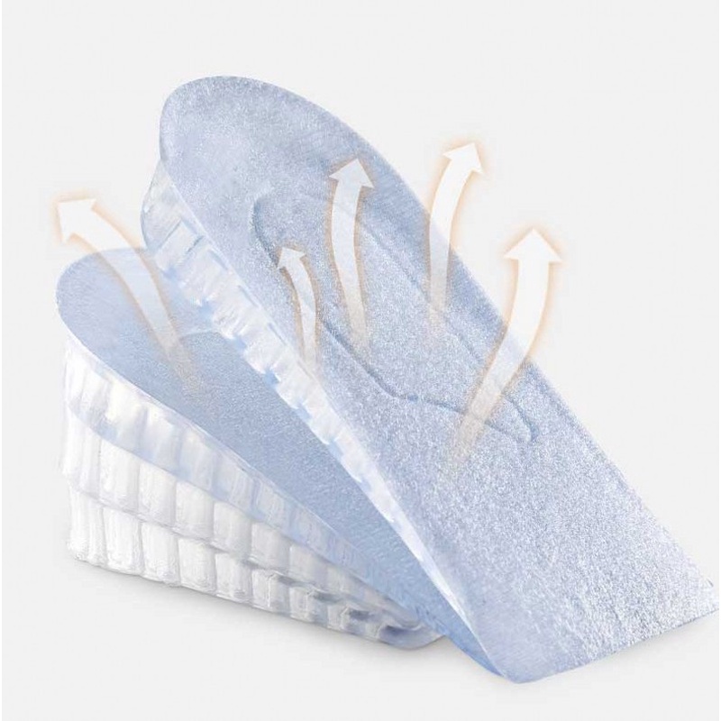 [Mới] Đệm Lót Giày Tăng Chiều Cao 3 Lớp Bằng Silicon Nhẹ Nhàng Thoáng Khí Thoải Mái