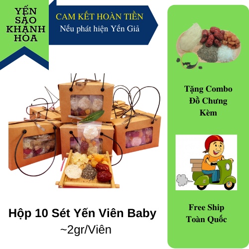 SET YẾN SÀO BABY NGUYÊN CHẤT - [DÙNG THỬ] 01 Túi Yến Baby Mix Sẵn + (1.5gr Yến, Táo đỏ, Long Nhãn, Hạt Chia, Đường Phèn) | BigBuy360 - bigbuy360.vn