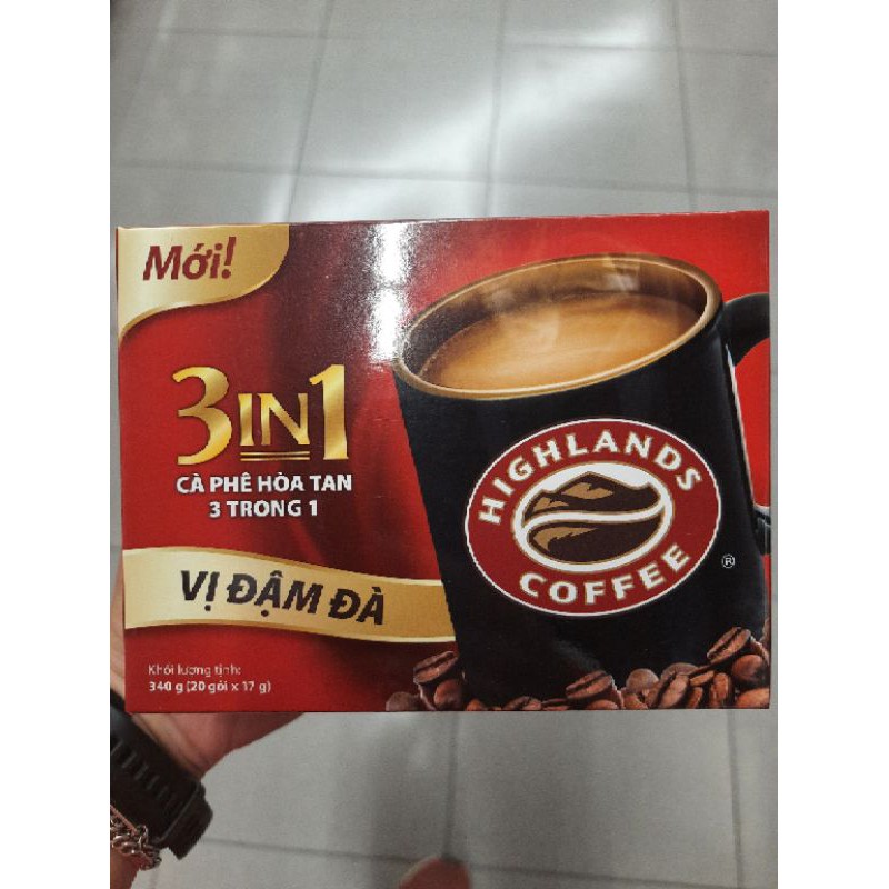 Hộp cà phê Highland coffee 3in1 340g ( 20 gói x 17g)