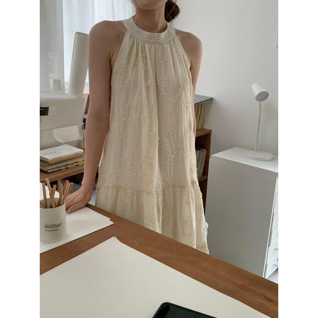 Đầm Hai Dây Thêu Hoa Phong Cách Retro 62352