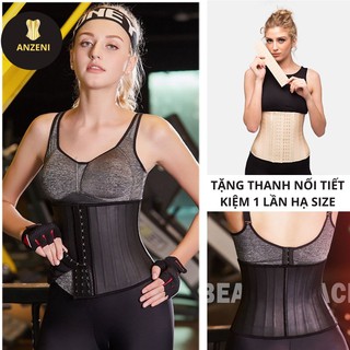 Đai nịt bụng latex giảm mỡ, đai chống gù lưng, gen bụng sau sinh, 25 xương Italy, mềm mại (Tặng thanh nối)_Siberi